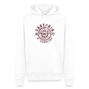 Gastonia NC | North Carolina Reise Geschenk - Männer Premium Bio Hoodie - Weiß - Vorne - Nico (187cm)