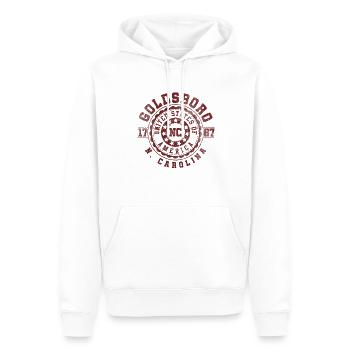 Goldsboro NC | North Carolina Reise Geschenk - Männer Premium Bio Hoodie - Weiß - Vorne - Nico (187cm)