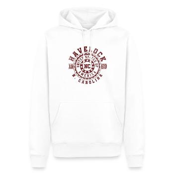 Havelock NC | North Carolina Reise Geschenk - Männer Premium Bio Hoodie - Weiß - Vorne - Nico (187cm)