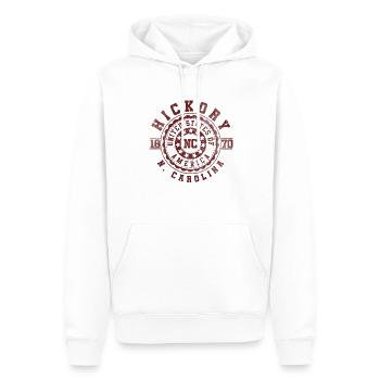 Hickory NC | North Carolina Reise Geschenk - Männer Premium Bio Hoodie - Weiß - Vorne - Nico (187cm)