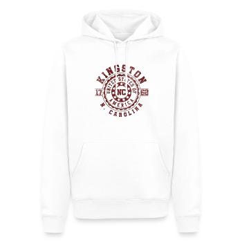 Kingston, Caroline du Nord | Cadeau de voyage en Caroline du Nord - Sweat à capuche Premium bio Homme - blanc - Devant - Nico (187cm)