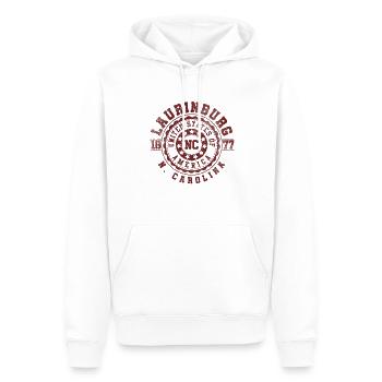 Laurinburg, Caroline du Nord | Cadeau de voyage en Caroline du Nord - Sweat à capuche Premium bio Homme - blanc - Devant - Nico (187cm)