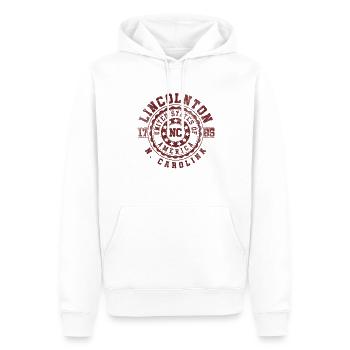 Lincolnton NC | North Carolina Reise Geschenk - Männer Premium Bio Hoodie - Weiß - Vorne - Nico (187cm)