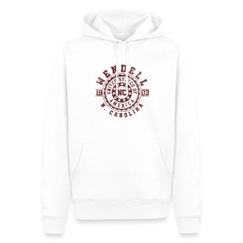 Wendell NC | North Carolina Reise Geschenk - Männer Premium Bio Hoodie - Weiß - Vorne - Nico (187cm)