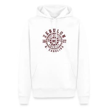 Zebulon NC | North Carolina Reise Geschenk - Männer Premium Bio Hoodie - Weiß - Vorne - Nico (187cm)