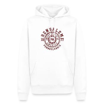 Bensalem PA | Pennsylvania - & Geschenk - Männer Premium Bio Hoodie - Weiß - Vorne - Nico (187cm)