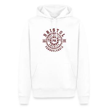 Bristol PA | Pennsylvania - & Geschenk - Männer Premium Bio Hoodie - Weiß - Vorne - Nico (187cm)