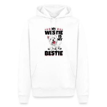 Westie West Highland White Terrier race de chien - Sweat à capuche Premium bio Homme - blanc - Devant - Nico (187cm)