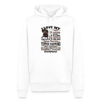 Dachshund Doxie Wiener Dog Breed - Männer Premium Bio Hoodie - Weiß - Vorne - Nico (187cm)