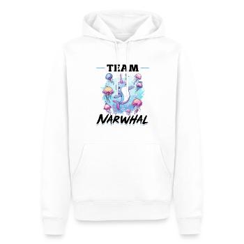 Funny Narwhal Jellyfish Animal Team Narwhal - Männer Premium Bio Hoodie - Weiß - Vorne - Nico (187cm)