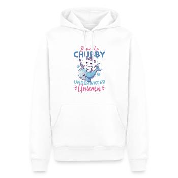 Funny Narwhal Animal Save The Chubby Unicorn - Männer Premium Bio Hoodie - Weiß - Vorne - Nico (187cm)