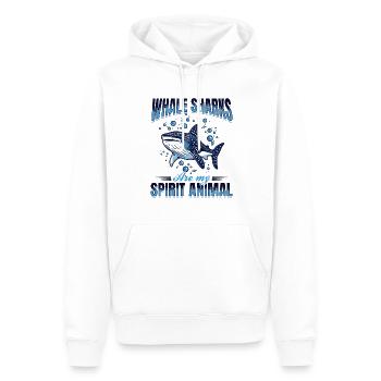 Funny Animal Whale Sharks are my spirit animal - Männer Premium Bio Hoodie - Weiß - Vorne - Nico (187cm)