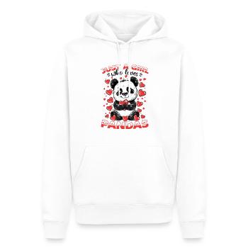 Funny Panda Animal Just A Girl Who Loves Pandas - Men’s Premium Organic Hoodie - white - Front - Nico (187cm)