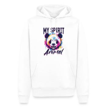 Funny Panda Animal my spirit animal - Men’s Premium Organic Hoodie - white - Front - Nico (187cm)