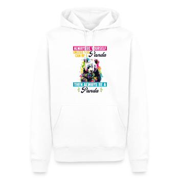 Drôle d’animal panda Soyez toujours vous-même à moins que - Sweat à capuche Premium bio Homme - blanc - Devant - Nico (187cm)