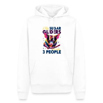 Funny Sugar Glider Animal I Like Sugar Gliders - Männer Premium Bio Hoodie - Weiß - Vorne - Nico (187cm)