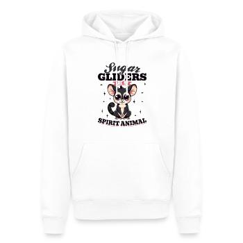 Les phalanges volantes sont mon animal spirituel - Sweat à capuche Premium bio Homme - blanc - Devant - Nico (187cm)