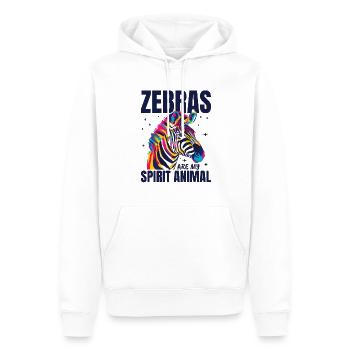 Funny Zebra Animal Zebras are my spirit animal - Männer Premium Bio Hoodie - Weiß - Vorne - Nico (187cm)