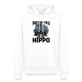 Hippo Hippopotamus Animal Pretend I'm A Hippo - Männer Premium Bio Hoodie - Weiß - Vorne - Nico (187cm)
