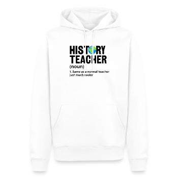 History Teacher Funny Definition Social Studies - Men’s Premium Organic Hoodie - white - Front - Nico (187cm)
