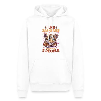 Jaguar Animal I Like Jaguars And Maybe 3 People - Männer Premium Bio Hoodie - Weiß - Vorne - Nico (187cm)