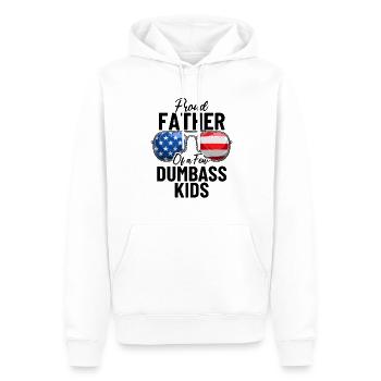 Stolzer Vater Von Ein Paar Dummen Kindern Lustig USA - Männer Premium Bio Hoodie - Weiß - Vorne - Nico (187cm)