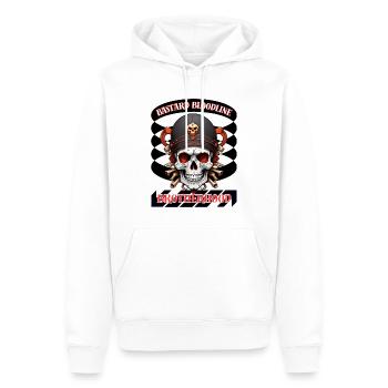 Lignée bâtarde, Confrérie - Sweat à capuche Premium bio Homme - blanc - Devant - Nico (187cm)