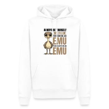 Drôle d’émeu animal Soyez toujours vous-même - Sweat à capuche Premium bio Homme - blanc - Devant - Nico (187cm)