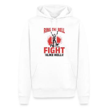 Wrestling Wrestler Ring the bell, fight like hell! - Männer Premium Bio Hoodie - Weiß - Vorne - Nico (187cm)