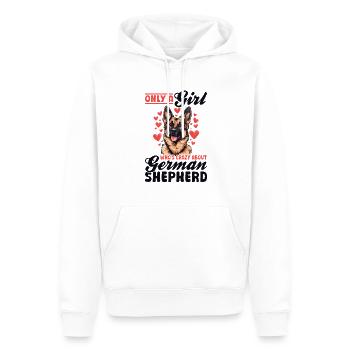 German Shepherd Dog Breed Only a Girl - Männer Premium Bio Hoodie - Weiß - Vorne - Nico (187cm)