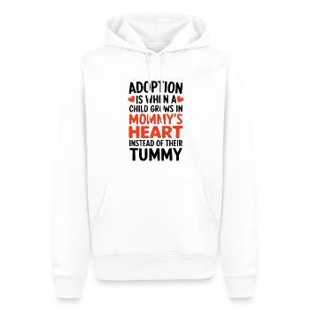 Adoption ist, wenn eine Kinderpflege lustig ist - Männer Premium Bio Hoodie - Weiß - Vorne - Nico (187cm)