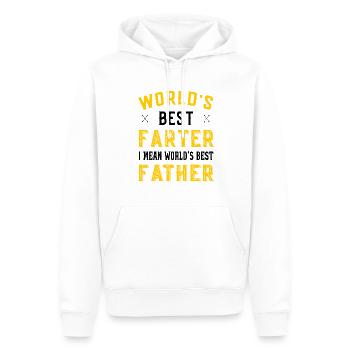 Worlds best Farter I mean worlds best Farther - Männer Premium Bio Hoodie - Weiß - Vorne - Nico (187cm)