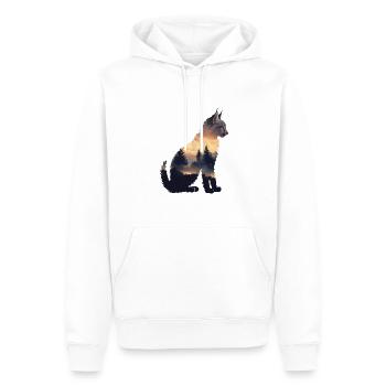 Lynx - Sweat à capuche Premium bio Homme - blanc - Devant - Nico (187cm)