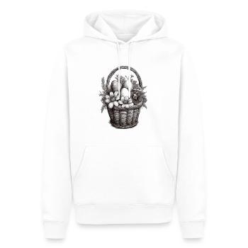 Easter: Easter eggs in a basket - Men’s Premium Organic Hoodie - white - Front - Nico (187cm)