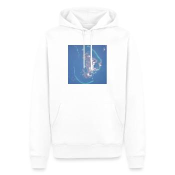 mayotte - Sweat à capuche Premium bio Homme - blanc - Devant - Nico (187cm)