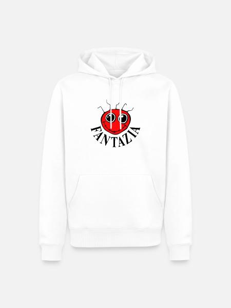 2 Colour Fantazia Smiley Face - Men’s Premium Organic Hoodie - white