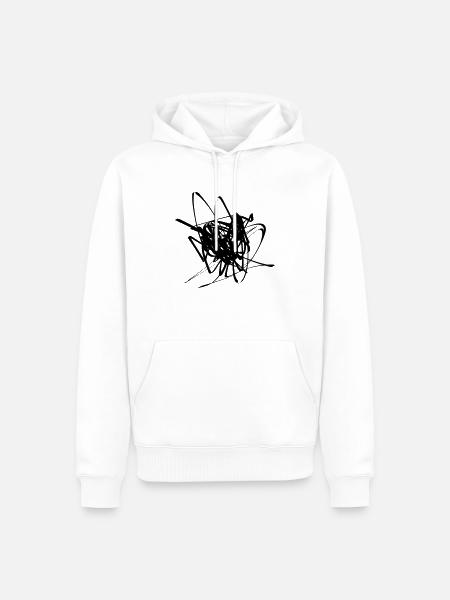 Gekritzel1 - Männer Premium Bio Hoodie - Weiß