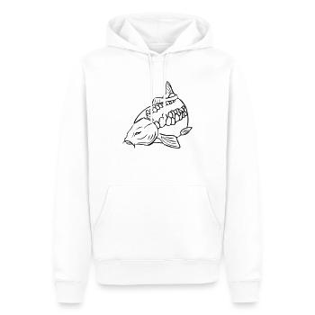 carp3 - Men’s Premium Organic Hoodie - white - Front - Nico (187cm)