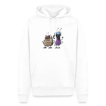GEOlino Wadenbeißer Comic Insekten - Männer Premium Bio Hoodie - Weiß - Vorne - Nico (187cm)