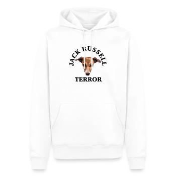 terreur Jack Russell - Sweat à capuche Premium bio Homme - blanc - Devant - Nico (187cm)