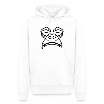 Mürrischer Gorilla - Männer Premium Bio Hoodie - Weiß - Vorne - Nico (187cm)