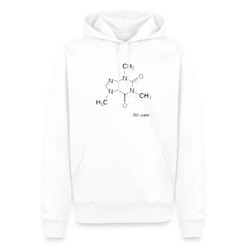 Caféine - Sweat à capuche Premium bio Homme - blanc - Devant - Nico (187cm)