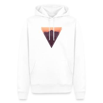 Berge Dreieck - Männer Premium Bio Hoodie - Weiß - Vorne - Nico (187cm)