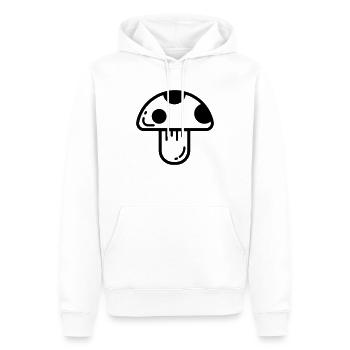 Pilz Icon - Männer Premium Bio Hoodie - Weiß - Vorne - Nico (187cm)