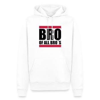 Bro of all Bro´s - Männer Premium Bio Hoodie - Weiß - Vorne - Nico (187cm)