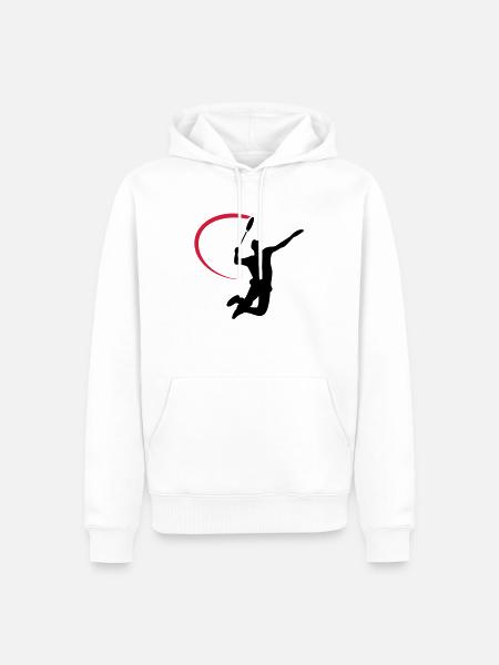 badminton - Men’s Premium Organic Hoodie - white