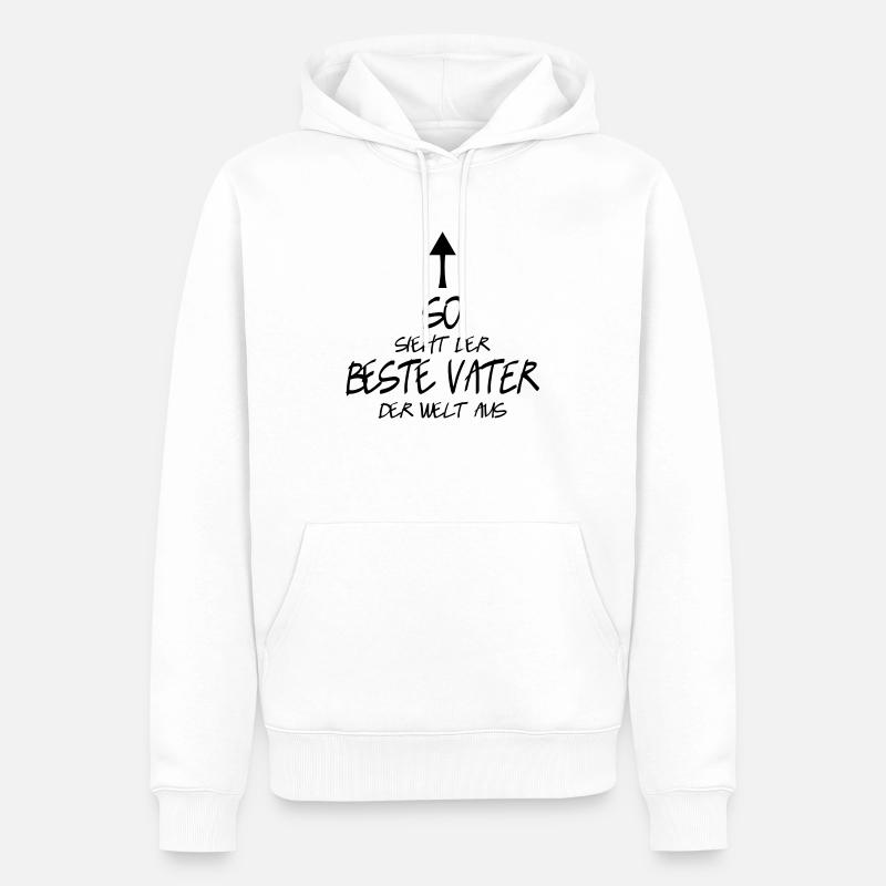 papa - Männer Premium Bio Hoodie - Weiß