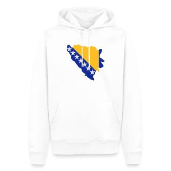 Bosnie-Herzégovine - Sweat à capuche Premium bio Homme - blanc - Devant - Nico (187cm)