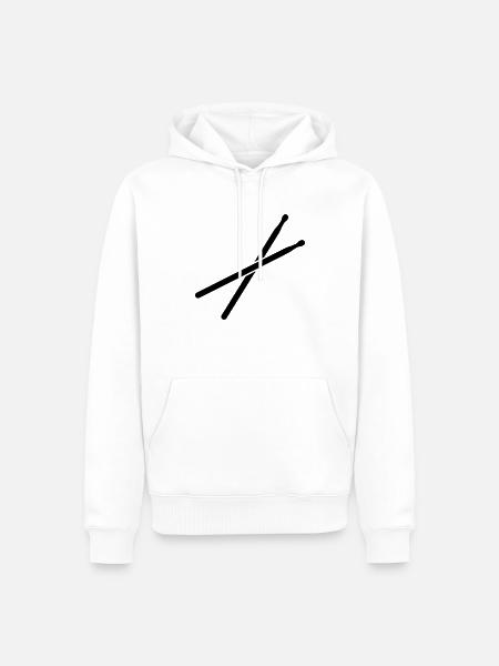 schlagzeug__f1 - Sweat à capuche Premium bio Homme - blanc