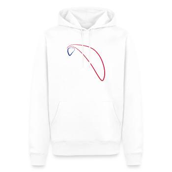 Paragliding Logo 3 - Sweat à capuche Premium bio Homme - blanc - Devant - Nico (187cm)